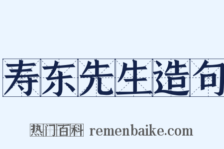 寿东先生造句是什么意思的图片